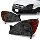 02-04 Honda CR-V Headlights - Smoked Housing - Smoked Lens - Amber Corner - Plug-n-Play - Pair