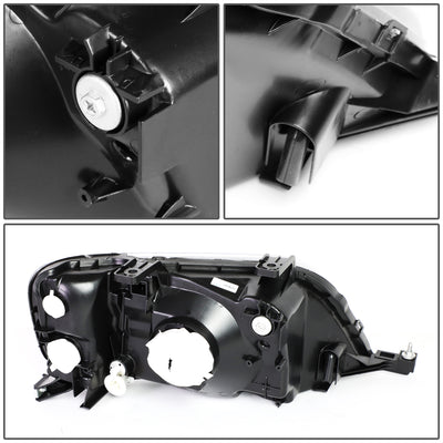 D-Motoring - Headlights - Chrome Housing - Clear Corner - Plug-n-Play - Pair - 97-01 Honda CRV - 5