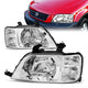 97-01 Honda CRV Headlights - Chrome Housing - Clear Corner - Plug-n-Play - Pair