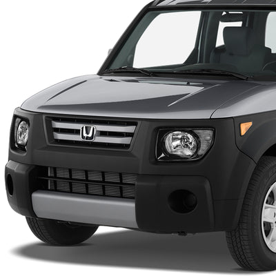 D-Motoring - Headlights - Black Housing - Clear Corner - Plug-n-Play - Pair - 03-08 Honda Element - 6