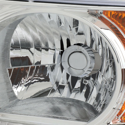 D-Motoring - Headlights - Chrome Housing - Amber Corner - Plug-n-Play - Pair - 03-08 Honda Element - 3