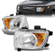 03-08 Honda Element Headlights - Chrome Housing - Amber Corner - Plug-n-Play - Pair