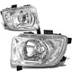 D-Motoring - Headlights - Chrome Housing - Clear Lens - Clear Corner - Plug-n-Play - Pair - 03-08 Honda Element - 1