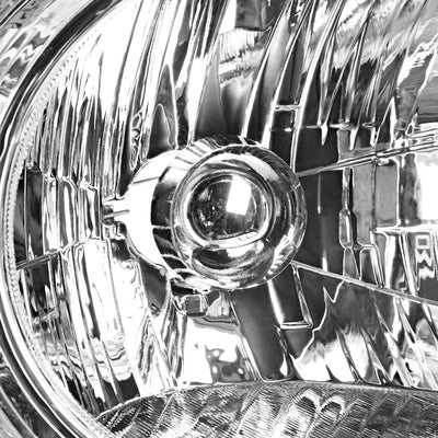 D-Motoring - Headlights - Chrome Housing - Clear Lens - Clear Corner - Plug-n-Play - Pair - 03-08 Honda Element - 3