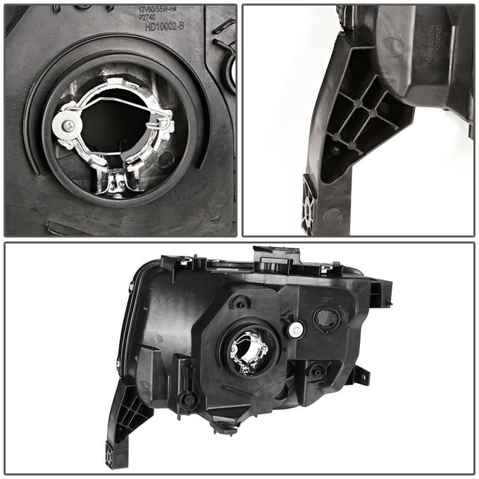 D-Motoring - Headlights - Chrome Housing - Clear Lens - Clear Corner - Plug-n-Play - Pair - 03-08 Honda Element - 5
