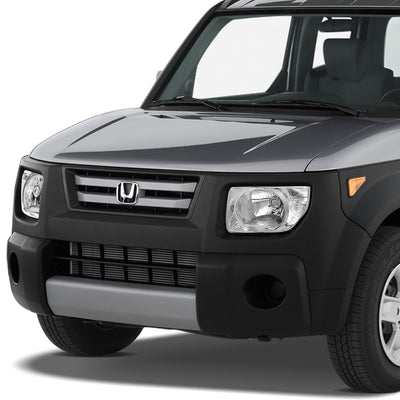 D-Motoring - Headlights - Chrome Housing - Clear Lens - Clear Corner - Plug-n-Play - Pair - 03-08 Honda Element - 6