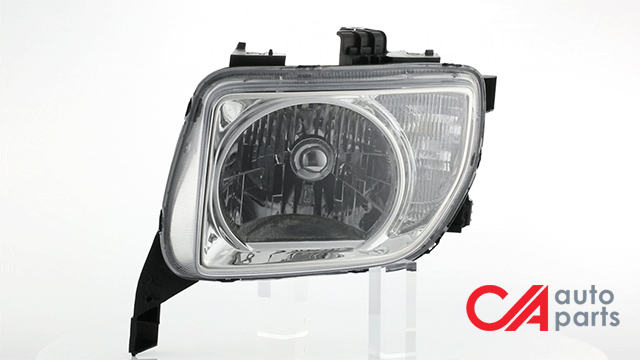 D-Motoring - Headlights - Chrome Housing - Clear Lens - Clear Corner - Plug-n-Play - Pair - 03-08 Honda Element - 2
