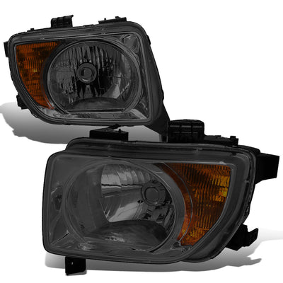 D-Motoring - Headlights - Smoked Lens - Amber Corner - Plug-n-Play - Pair - 03-08 Honda Element - 1