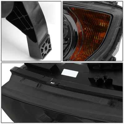 D-Motoring - Headlights - Smoked Lens - Amber Corner - Plug-n-Play - Pair - 03-08 Honda Element - 4