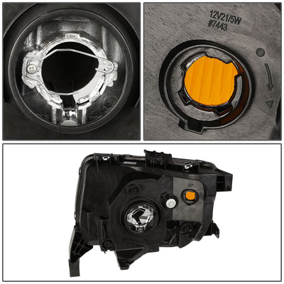 D-Motoring - Headlights - Smoked Lens - Amber Corner - Plug-n-Play - Pair - 03-08 Honda Element - 5