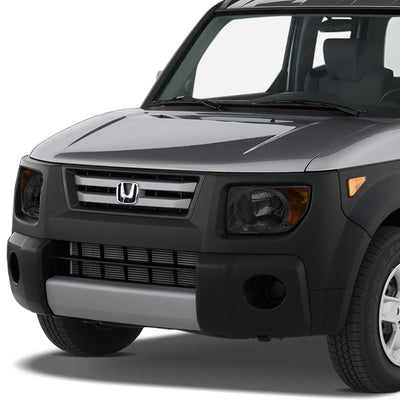 D-Motoring - Headlights - Smoked Lens - Amber Corner - Plug-n-Play - Pair - 03-08 Honda Element - 6