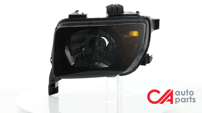 D-Motoring - Headlights - Smoked Lens - Amber Corner - Plug-n-Play - Pair - 03-08 Honda Element - 2