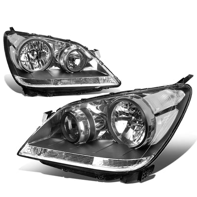 D-Motoring - 08-10 Honda Odyssey Headlights - Clear Lens - Clear Corner - Plug-n-Play - Pair - 1