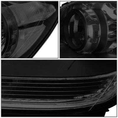D-Motoring - Headlights - Smoked Lens - Clear Corner - Plug-n-Play - Pair - 08-10 Honda Odyssey - 4
