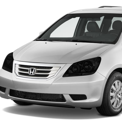 D-Motoring - Headlights - Smoked Lens - Clear Corner - Plug-n-Play - Pair - 08-10 Honda Odyssey - 7