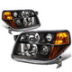 D-Motoring - Headlights - Black Housing - Amber Corner - Projector - Plug-n-Play - Pair - 06-08 Honda Pilot - 1