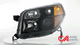 D-Motoring - Headlights - Black Housing - Amber Corner - Projector - Plug-n-Play - Pair - 06-08 Honda Pilot - 2