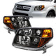 06-08 Honda Pilot Headlights - Black Housing - Amber Corner - Projector - Plug-n-Play - Pair