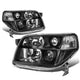 D-Motoring - Headlights - Black Housing - Clear Corner - Projector - Plug-n-Play - Pair - 06-08 Honda Pilot - 1