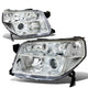 D-Motoring - Headlights - Chrome Housing - Clear Corner - Projector - Plug-n-Play - Pair - 06-08 Honda Pilot - 1