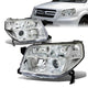 06-08 Honda Pilot Headlights - Chrome Housing - Clear Corner - Projector - Plug-n-Play - Pair