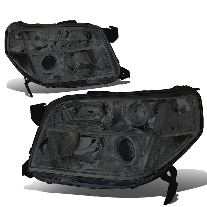 D-Motoring - Headlights - Smoked Lens - Clear Corner - Plug-n-Play - Pair - 06-08 Honda Pilot - 1