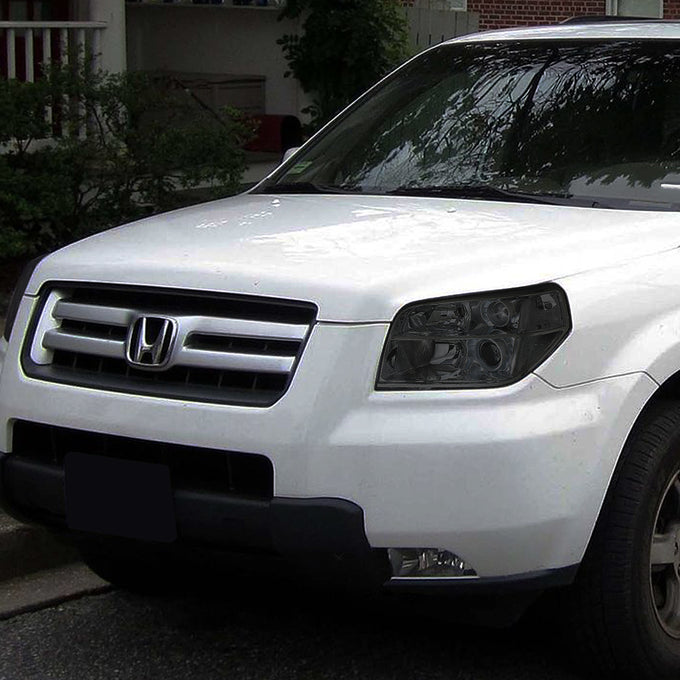D-Motoring - Headlights - Smoked Lens - Clear Corner - Plug-n-Play - Pair - 06-08 Honda Pilot - 5