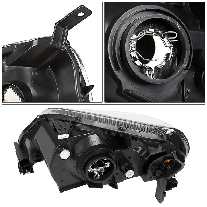 D-Motoring - Headlights - Black Housing - Amber Corner - Plug-n-Play - Pair - 03-05 Honda Pilot - 4