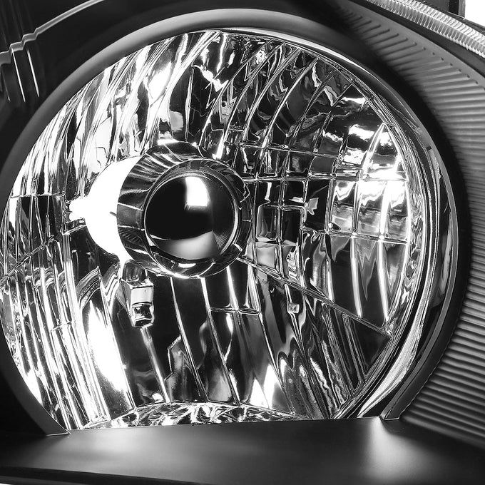 D-Motoring - Headlights - Black Housing - Clear Corner - Plug-n-Play - Pair - 03-05 Honda Pilot - 3