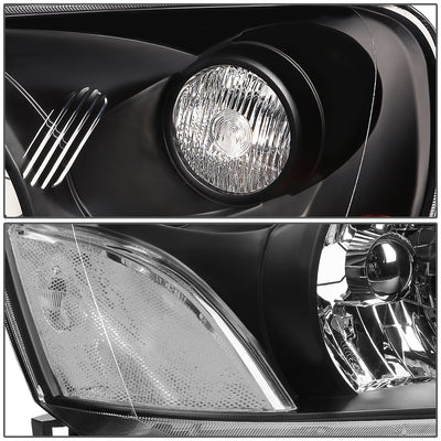 D-Motoring - Headlights - Black Housing - Clear Corner - Plug-n-Play - Pair - 03-05 Honda Pilot - 5