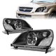 03-05 Honda Pilot Headlights - Black Housing - Clear Corner - Plug-n-Play - Pair