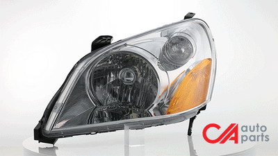 D-Motoring - Headlights - Chrome Housing - Amber Corner - Plug-n-Play - Pair - 03-05 Honda Pilot - 6