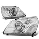 D-Motoring - Headlights - Chrome Housing - Clear Corner - Plug-n-Play - Pair - 03-05 Honda Pilot - 1