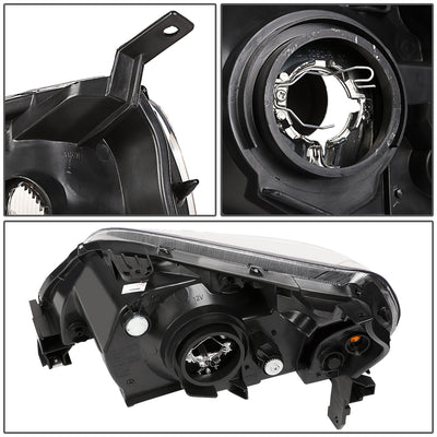 D-Motoring - Headlights - Chrome Housing - Clear Corner - Plug-n-Play - Pair - 03-05 Honda Pilot - 4