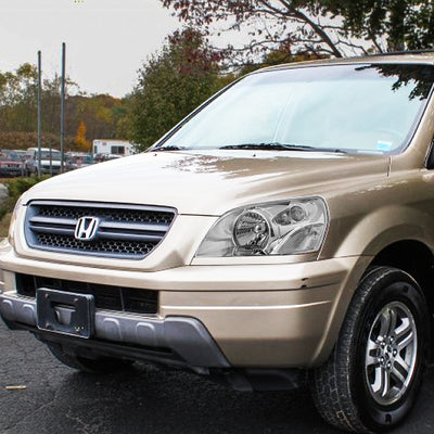 D-Motoring - Headlights - Chrome Housing - Clear Corner - Plug-n-Play - Pair - 03-05 Honda Pilot - 5