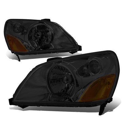 D-Motoring - Headlights - Smoked Lens - Amber Corner - Plug-n-Play - Pair - 03-05 Honda Pilot - 1