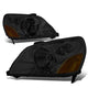 D-Motoring - Headlights - Smoked Lens - Amber Corner - Plug-n-Play - Pair - 03-05 Honda Pilot - 1