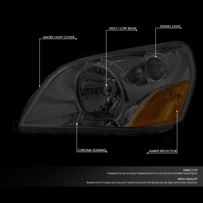 D-Motoring - Headlights - Smoked Lens - Amber Corner - Plug-n-Play - Pair - 03-05 Honda Pilot - 2