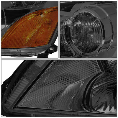 D-Motoring - Headlights - Smoked Lens - Amber Corner - Plug-n-Play - Pair - 03-05 Honda Pilot - 4