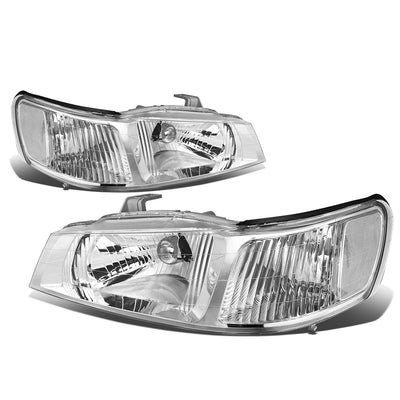 D-Motoring - Headlights - Chrome Housing - Clear Corner - Plug-n-Play - Pair - 99-04 Honda Odyssey - 1