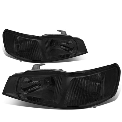 D-Motoring - Headlights - Smoked Lens - Clear Corner - Plug-n-Play - Pair - 99-04 Honda Odyssey - 1