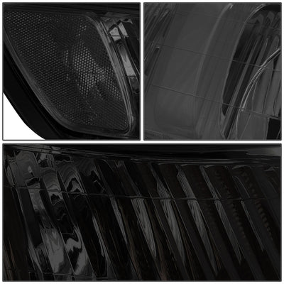 D-Motoring - Headlights - Smoked Lens - Clear Corner - Plug-n-Play - Pair - 99-04 Honda Odyssey - 3