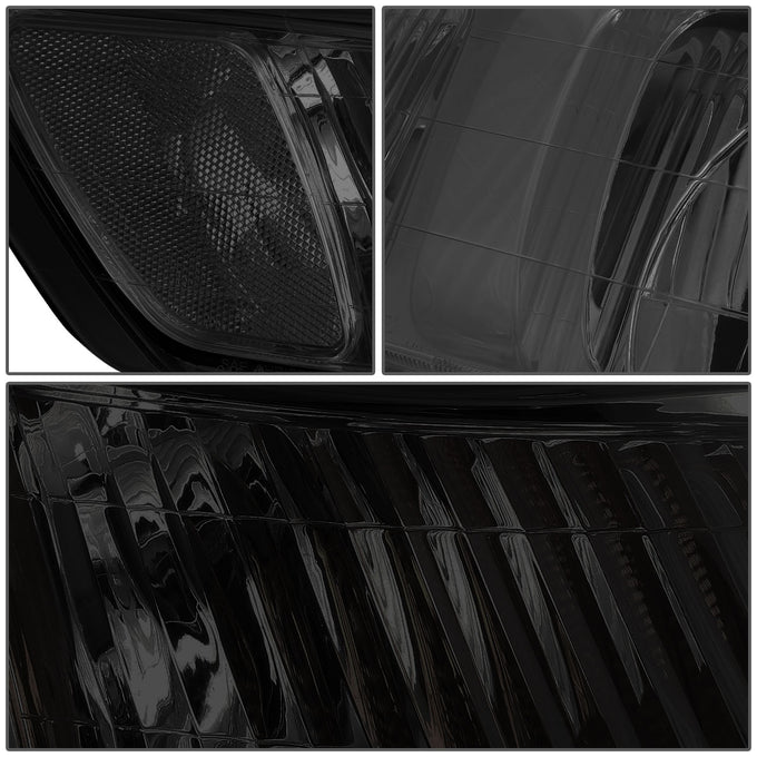 D-Motoring - Headlights - Smoked Lens - Clear Corner - Plug-n-Play - Pair - 99-04 Honda Odyssey - 3