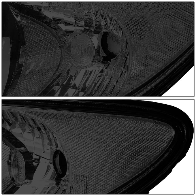 D-Motoring - Headlights - Smoked Lens - Clear Corner - Plug-n-Play - Pair - 07-09 Hyundai Elantra - 4