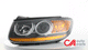 D-Motoring - Headlights - Black Housing - Amber Corner - Plug-n-Play - Pair - 07-12 Hyundai Santa Fe - 2
