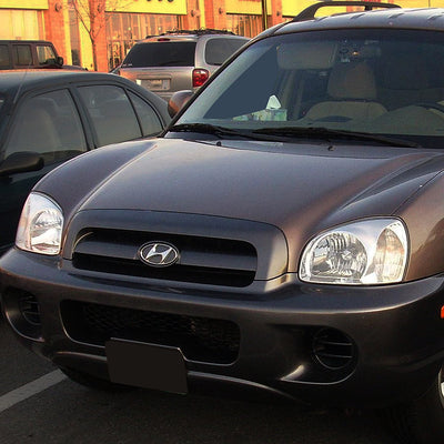 D-Motoring - Headlights - Chrome Housing - Clear Corner - Plug-n-Play - Pair - 03-06 Hyundai Santa Fe - 5