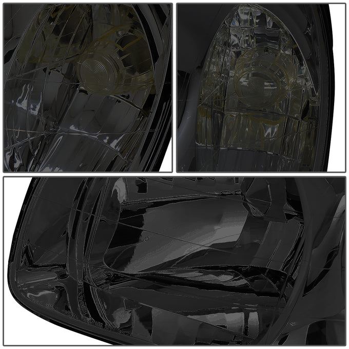 D-Motoring - Headlights - Smoked Lens - Clear Corner - Plug-n-Play - Pair - 03-06 Hyundai Santa Fe - 4