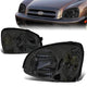 03-06 Hyundai Santa Fe Headlights - Smoked Housing - Smoked Lens - Clear Corner - Plug-n-Play - Pair