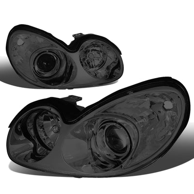 D-Motoring - Headlights - Smoked Housing - Smoked Lens - Clear Corner - Plug-n-Play - Pair - 02-05 Hyundai Sonata - 1