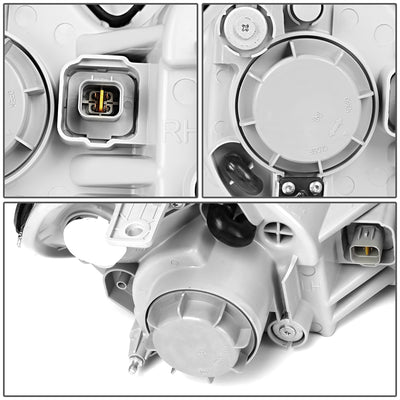D-Motoring - Headlights - Smoked Housing - Smoked Lens - Clear Corner - Plug-n-Play - Pair - 02-05 Hyundai Sonata - 5